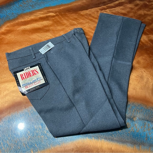 VTG Lee Riders Bootcut Leg Pants 33x34made in USA new nos Gray